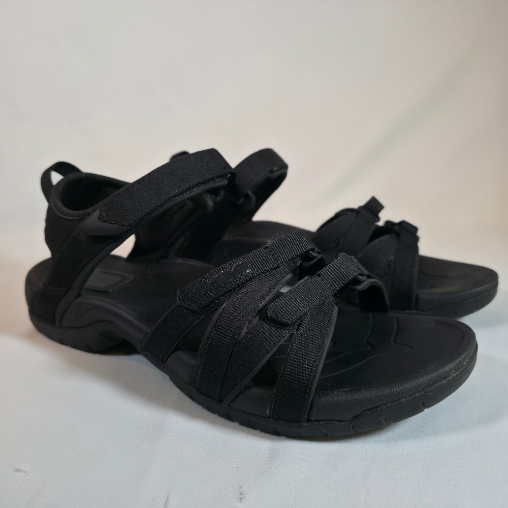 Teva Tirra Black Sport Sandals Womens 9 Adjustable Strappy Hiking